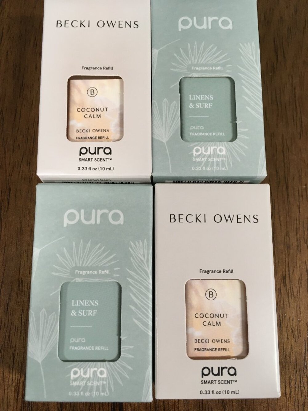 NEW Lot Pura Refills x 4 - Linen's & Surf + Becki Owens Coconut Calm